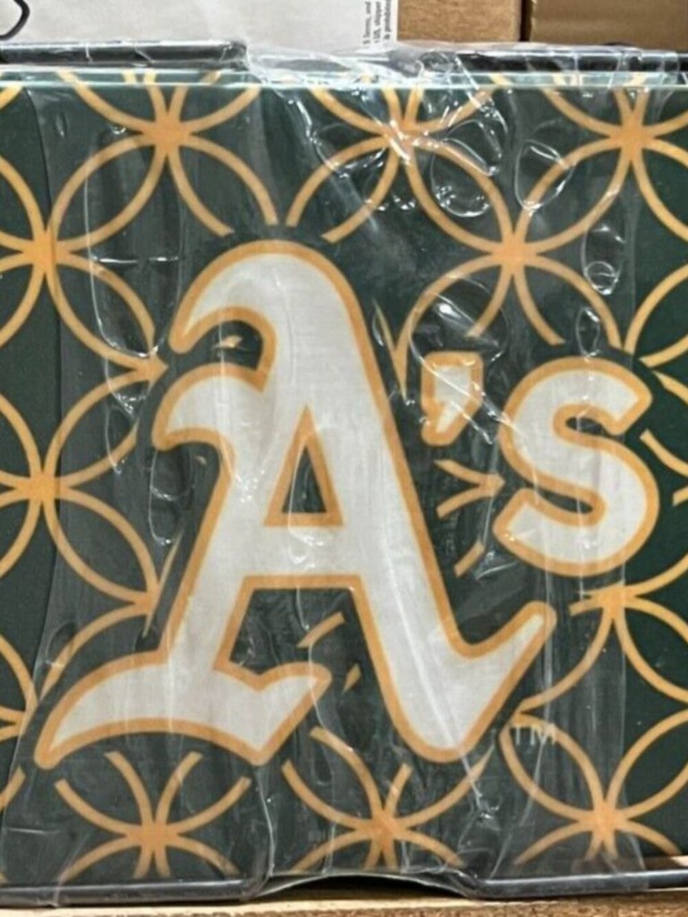 Oakland Athletics Drink Ceramic Coasters 4 Pc Set MLB New